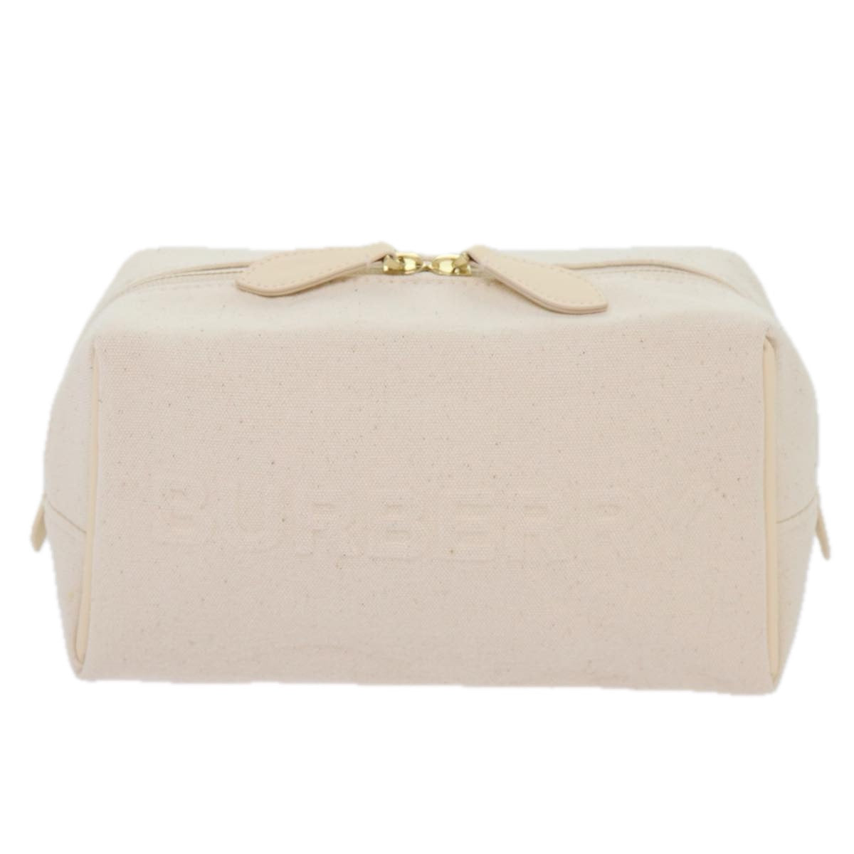 BURBERRY Nova Check Pouch Canvas 3Set Beige Auth 67078