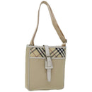 BURBERRY Nova Check Umhängetasche Canvas Beige Auth 67083-1