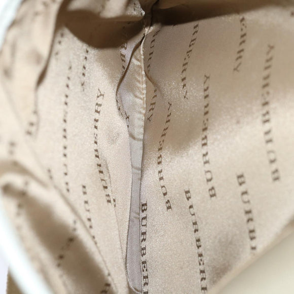 BURBERRY Nova Check Shoulder Bag Canvas Beige Auth 67083