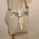 BURBERRY Nova Check Shoulder Bag Canvas Beige Auth 67083-25