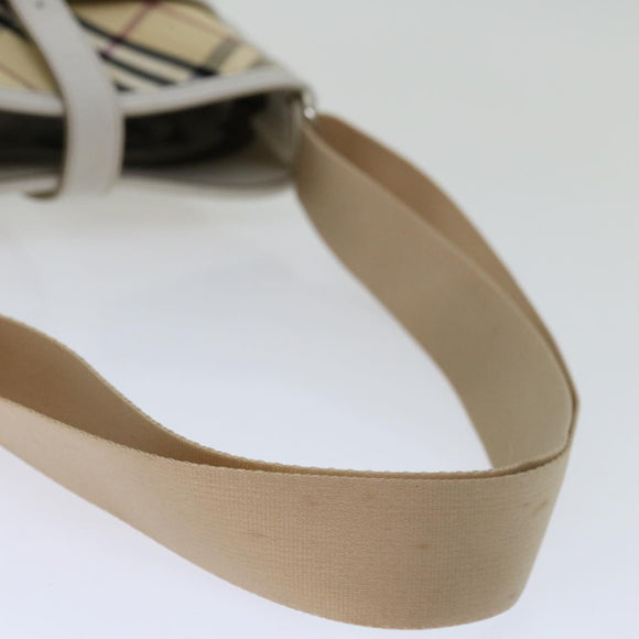 BURBERRY Nova Check Umhängetasche Canvas Beige Auth 67083