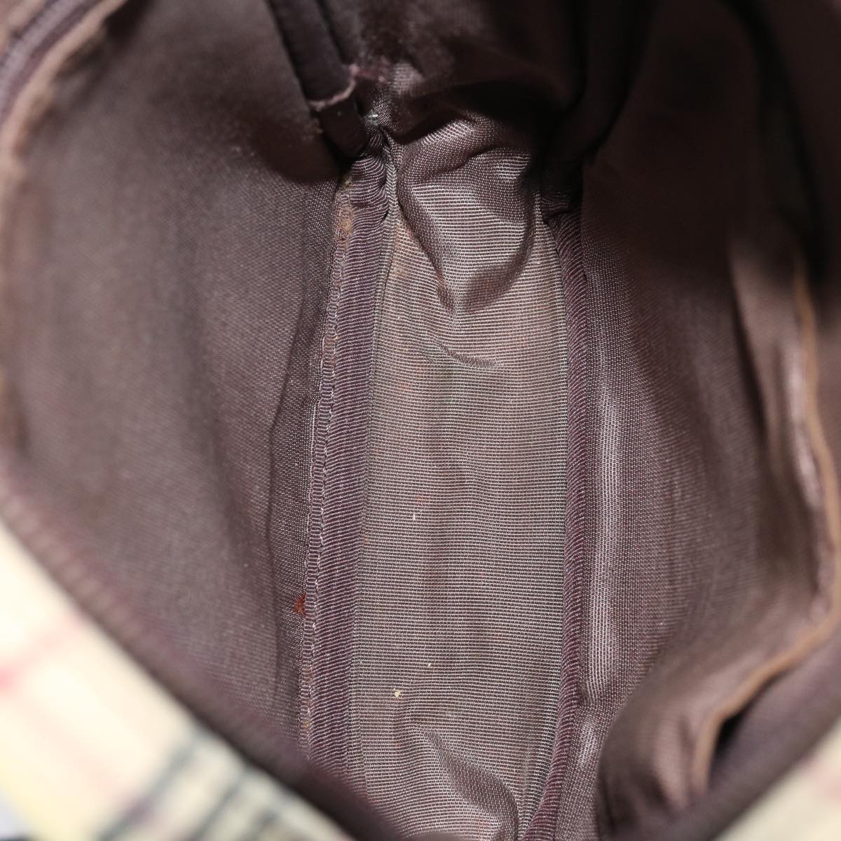 Burberrys Nova Check Shoulder Bag Canvas Beige Auth 67085