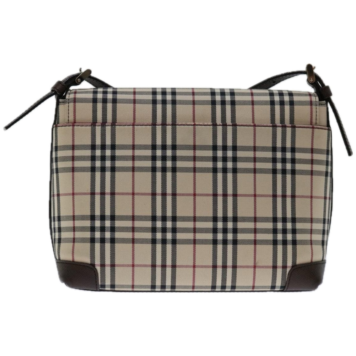 BURBERRY Nova Check Shoulder Bag Canvas Beige Auth 67087 - 0