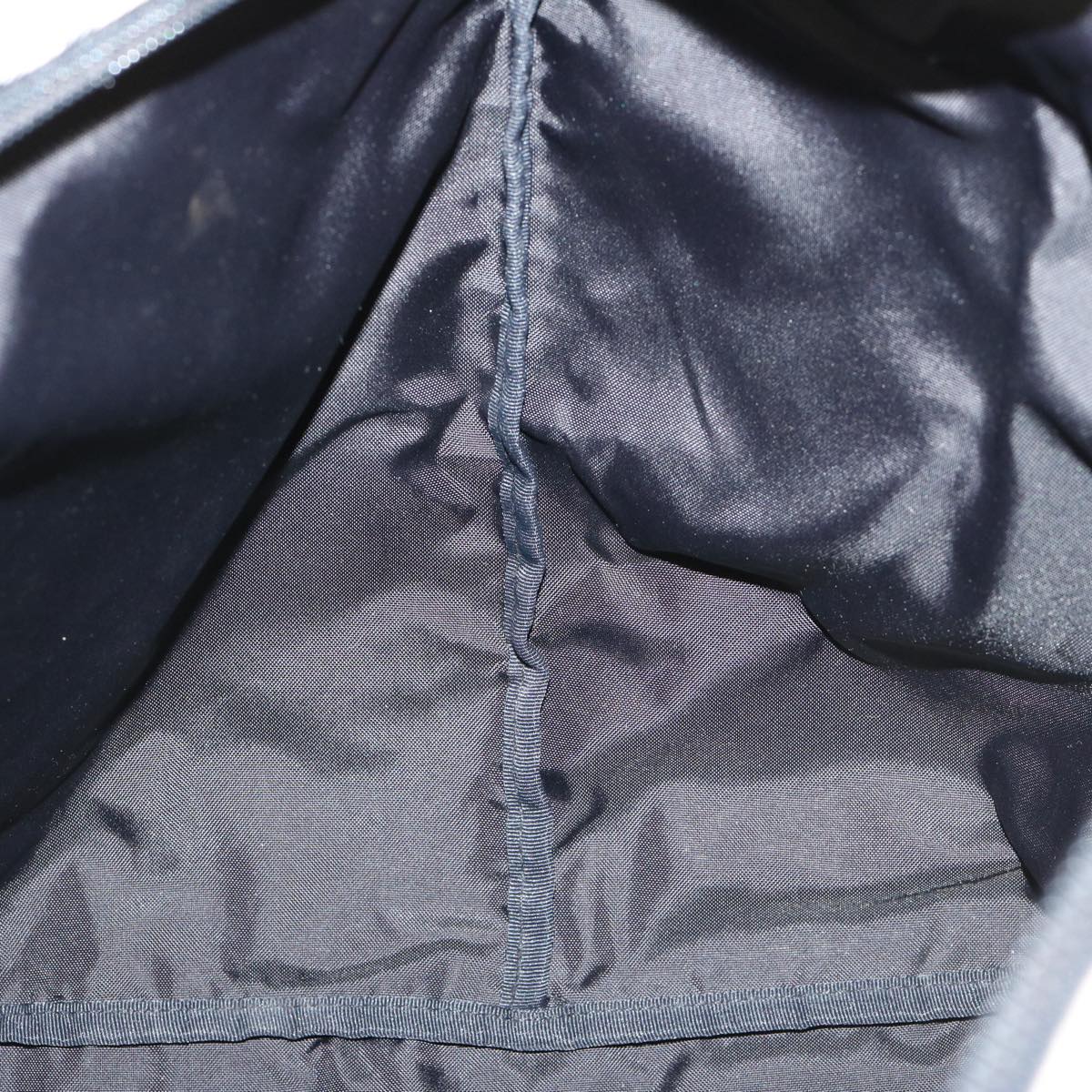 Burberrys Nova Check Blue Label Tote Bag Nylon Black Auth 67117