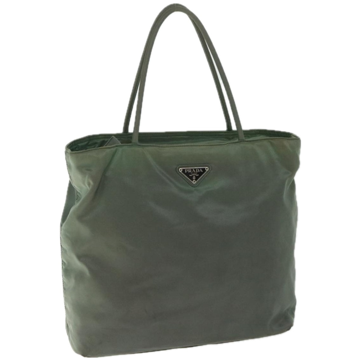 PRADA Hand Bag Nylon Khaki Auth 67118