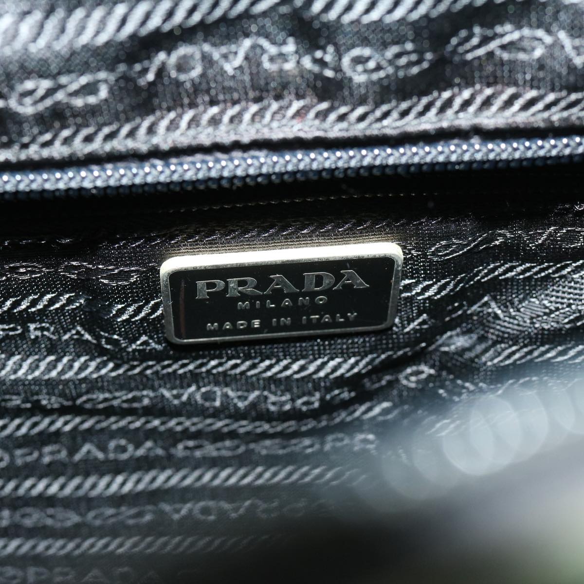 PRADA Hand Bag Nylon Khaki Auth 67118