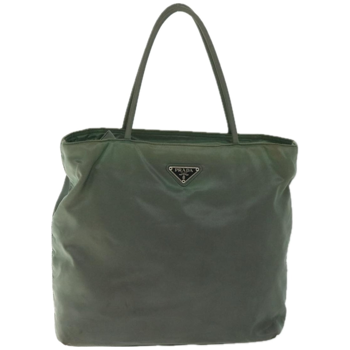 PRADA Hand Bag Nylon Khaki Auth 67118