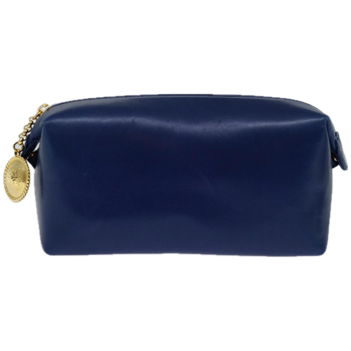 LOEWE Pouch Leather Blue Auth 67125