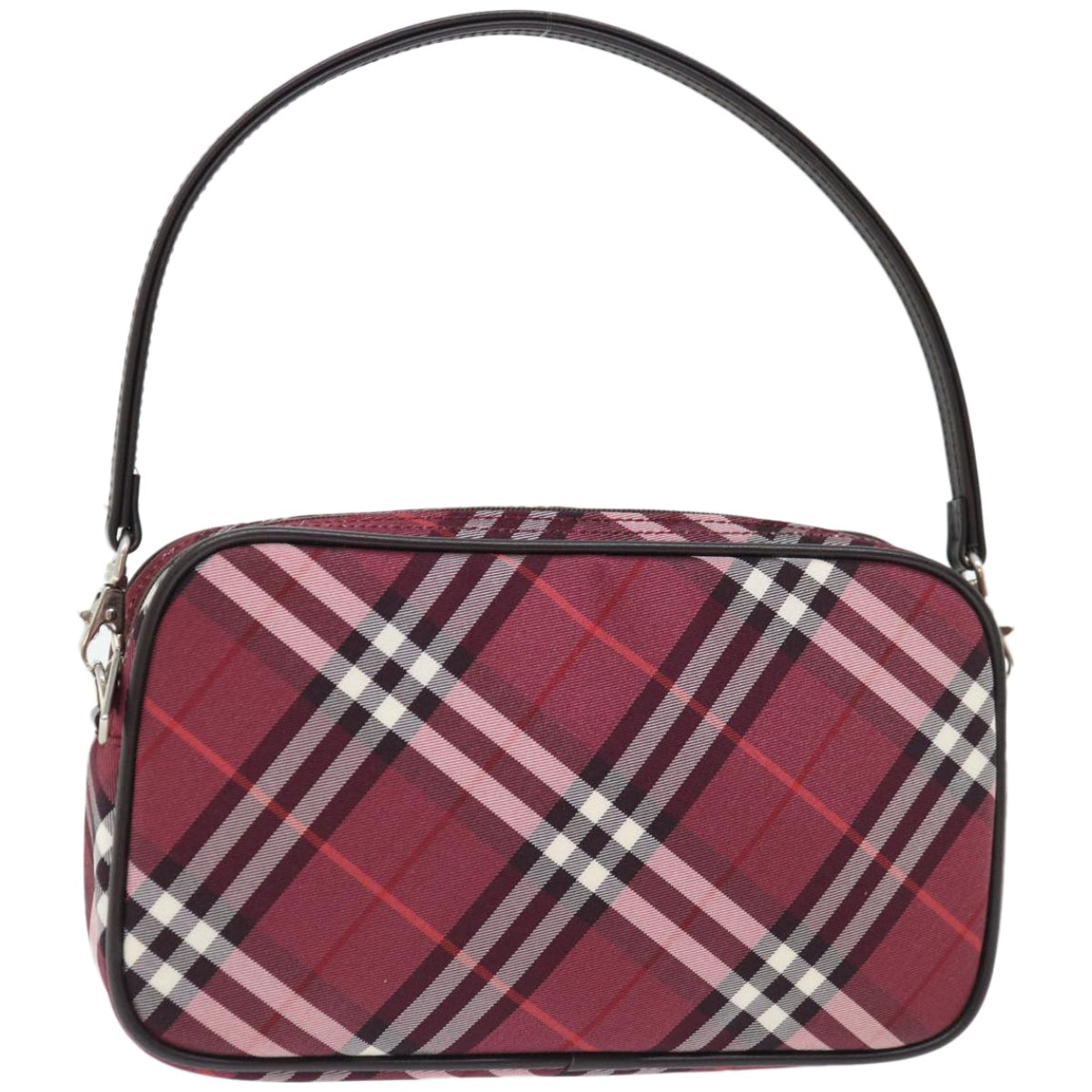 BURBERRY Nova Check Accessory Pouch Canvas Red Auth 67126