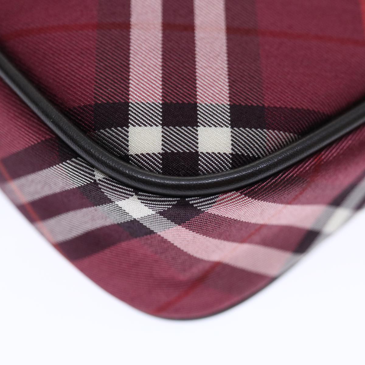 BURBERRY Nova Check Accessory Pouch Canvas Red Auth 67126