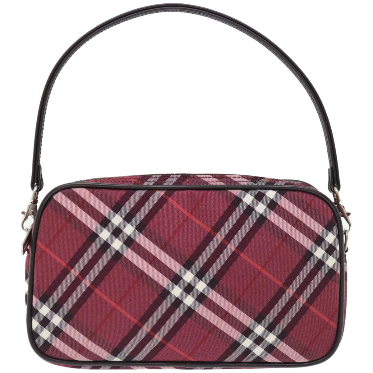 BURBERRY Nova Check Accessory Pouch Canvas Red Auth 67126