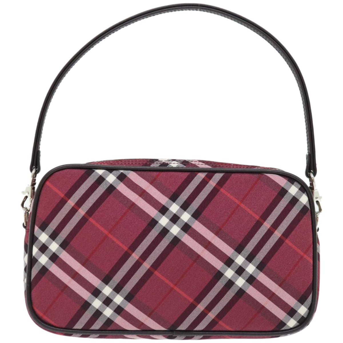 BURBERRY Nova Check Accessory Pouch Canvas Red Auth 67126 - 0