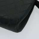 CHANEL Bicolole Pouch Leather Black CC Auth 67139-14