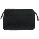 CHANEL Bicolole Pouch Leather Black CC Auth 67139-13