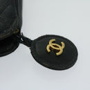 CHANEL Bicolole Pouch Leather Black CC Auth 67139-8