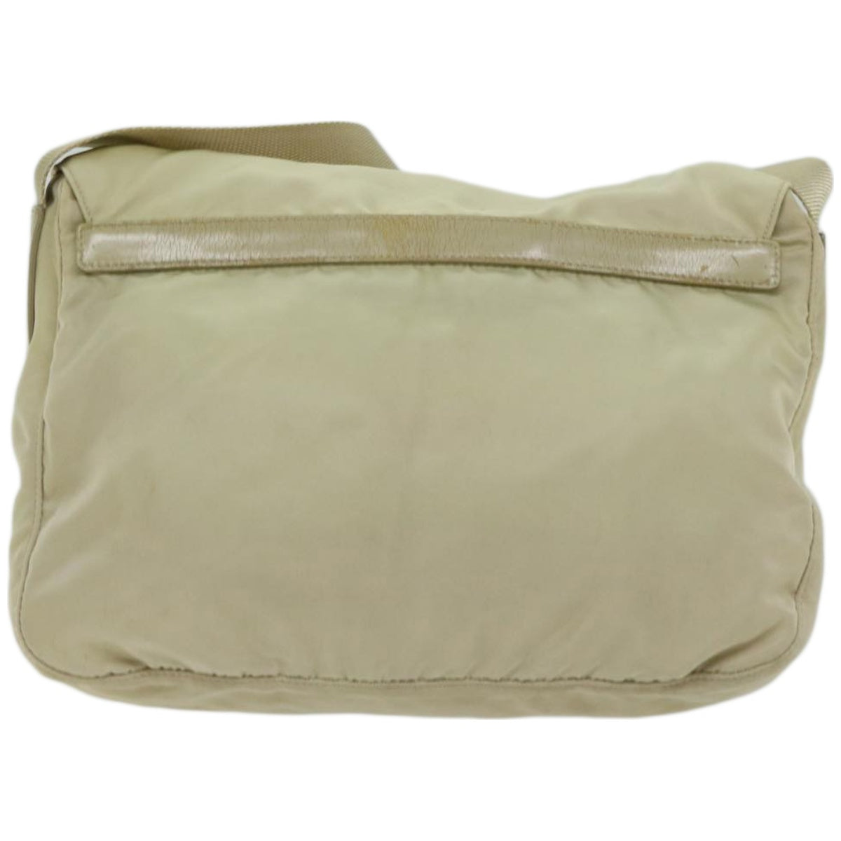 PRADA Shoulder Bag Nylon Cream Auth 67149 - 0