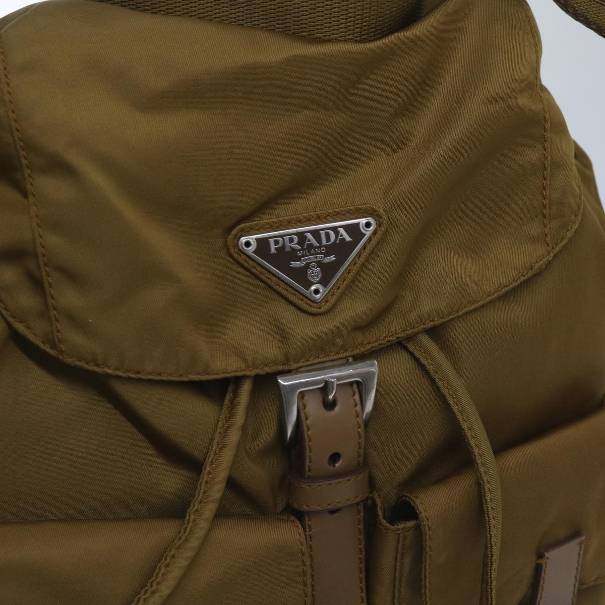 PRADA Backpack Nylon Brown Auth 67151