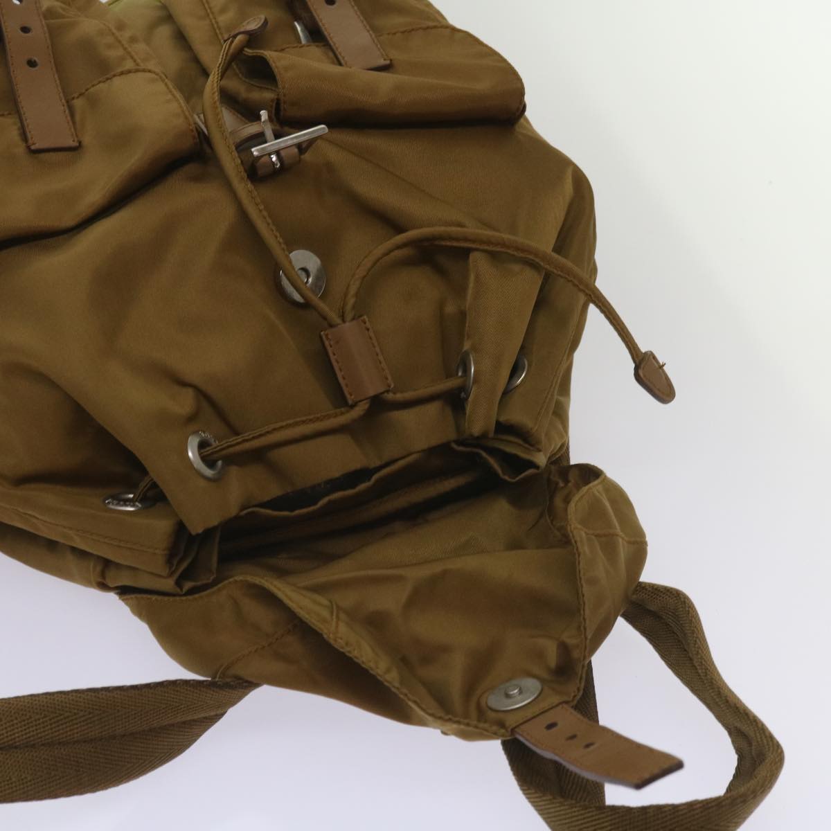 PRADA Backpack Nylon Brown Auth 67151