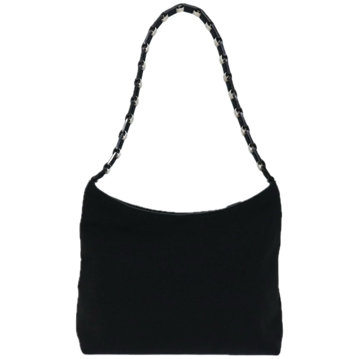 Salvatore Ferragamo Chain Shoulder Bag Nylon Black Auth 67155 - 0