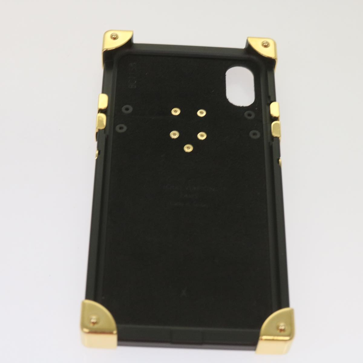 LOUIS VUITTON Monogram Reverse Eye Trunk iPhone X Case M64484 LV Auth 67157