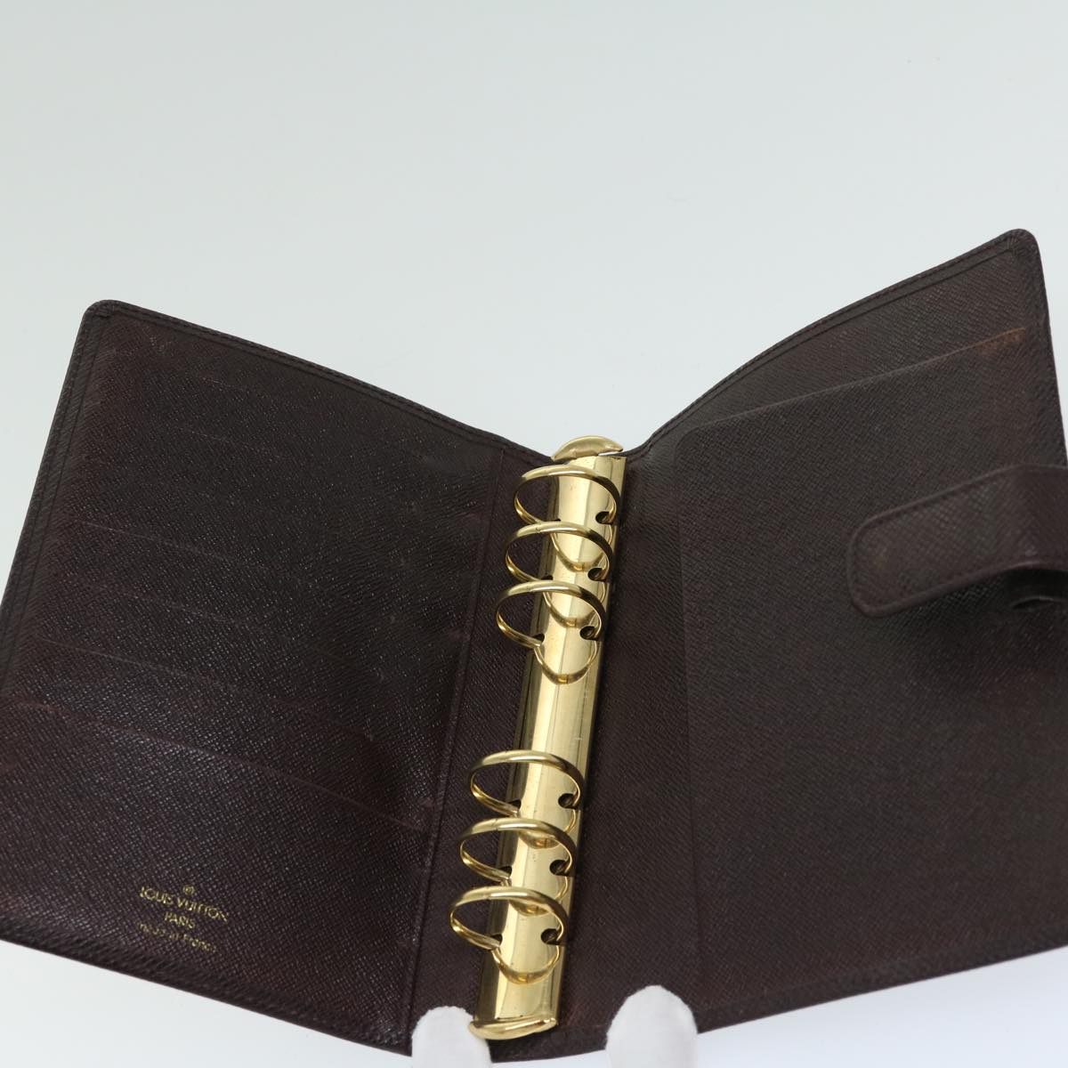 LOUIS VUITTON Taiga Leather Agenda MM Day Planner Cover Acajou R20416 Auth 67162