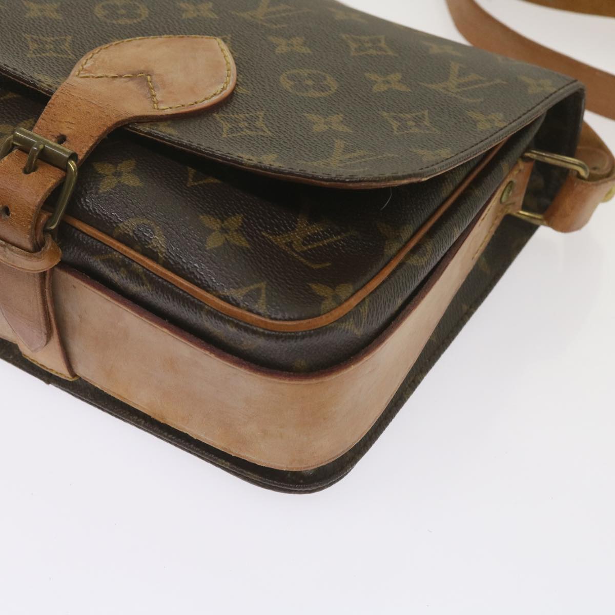 LOUIS VUITTON Monogram Cartouchiere MM Shoulder Bag M51253 LV Auth 67178