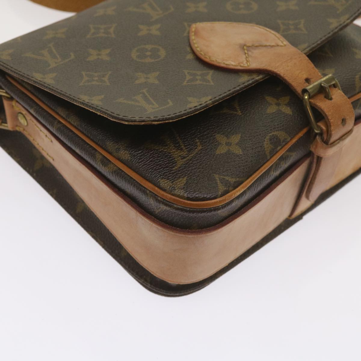 LOUIS VUITTON Monogram Cartouchiere MM Shoulder Bag M51253 LV Auth 67178