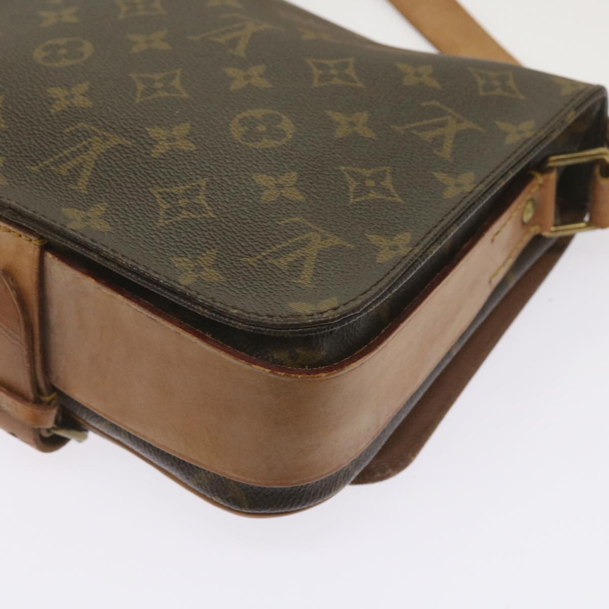 LOUIS VUITTON Monogram Cartouchiere MM Shoulder Bag M51253 LV Auth 67178