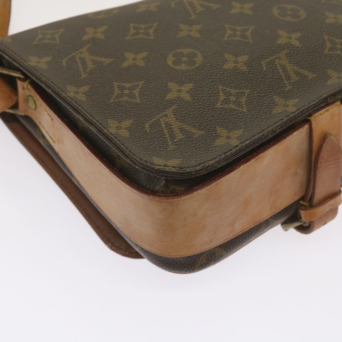 LOUIS VUITTON Monogram Cartouchiere MM Shoulder Bag M51253 LV Auth 67178