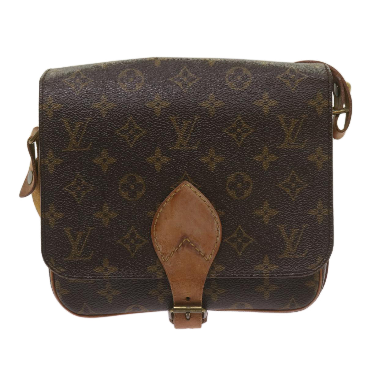 LOUIS VUITTON Monogram Cartouchiere MM Shoulder Bag M51253 LV Auth 67178