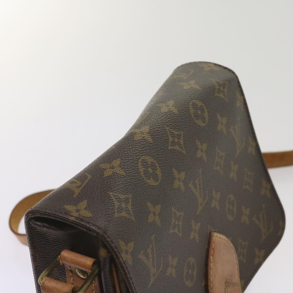 LOUIS VUITTON Monogram Cartouchiere MM Shoulder Bag M51253 LV Auth 67178