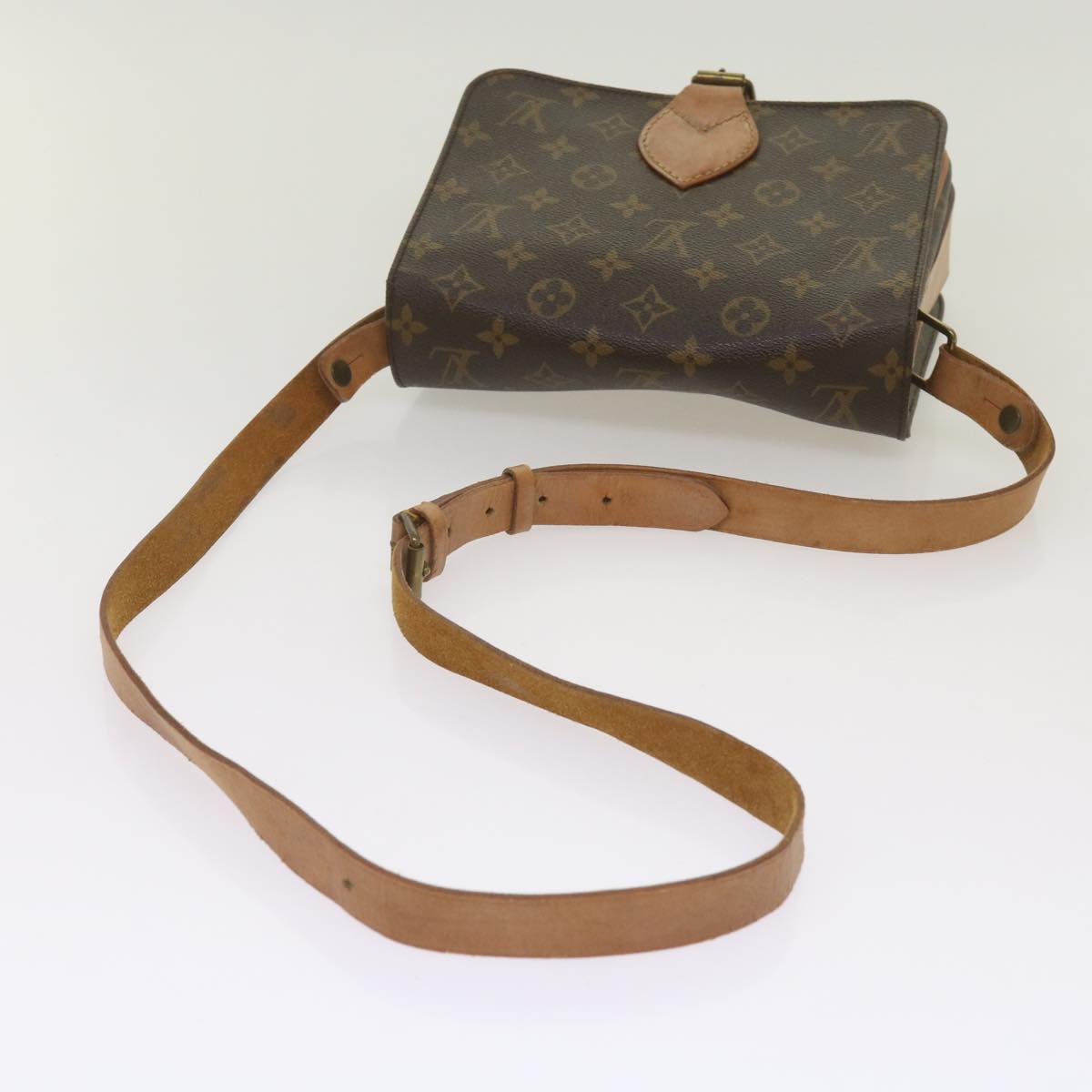 LOUIS VUITTON Monogram Cartouchiere MM Shoulder Bag M51253 LV Auth 67178