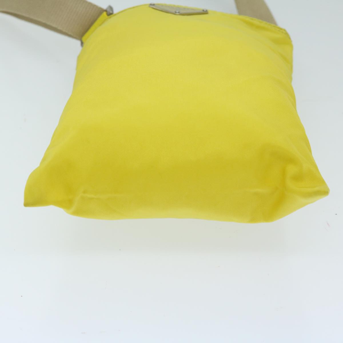 PRADA Shoulder Bag Nylon Yellow Auth 67212