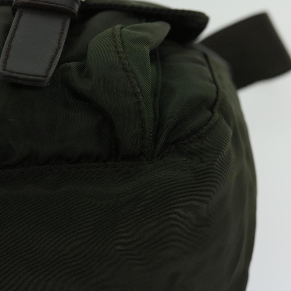 PRADA Shoulder Bag Nylon Khaki Auth 67217