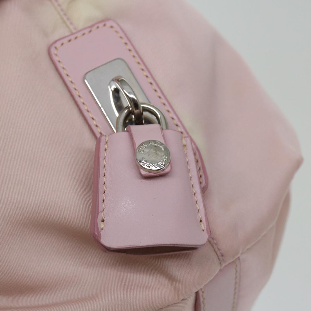PRADA Hand Bag Nylon Pink Auth 67218