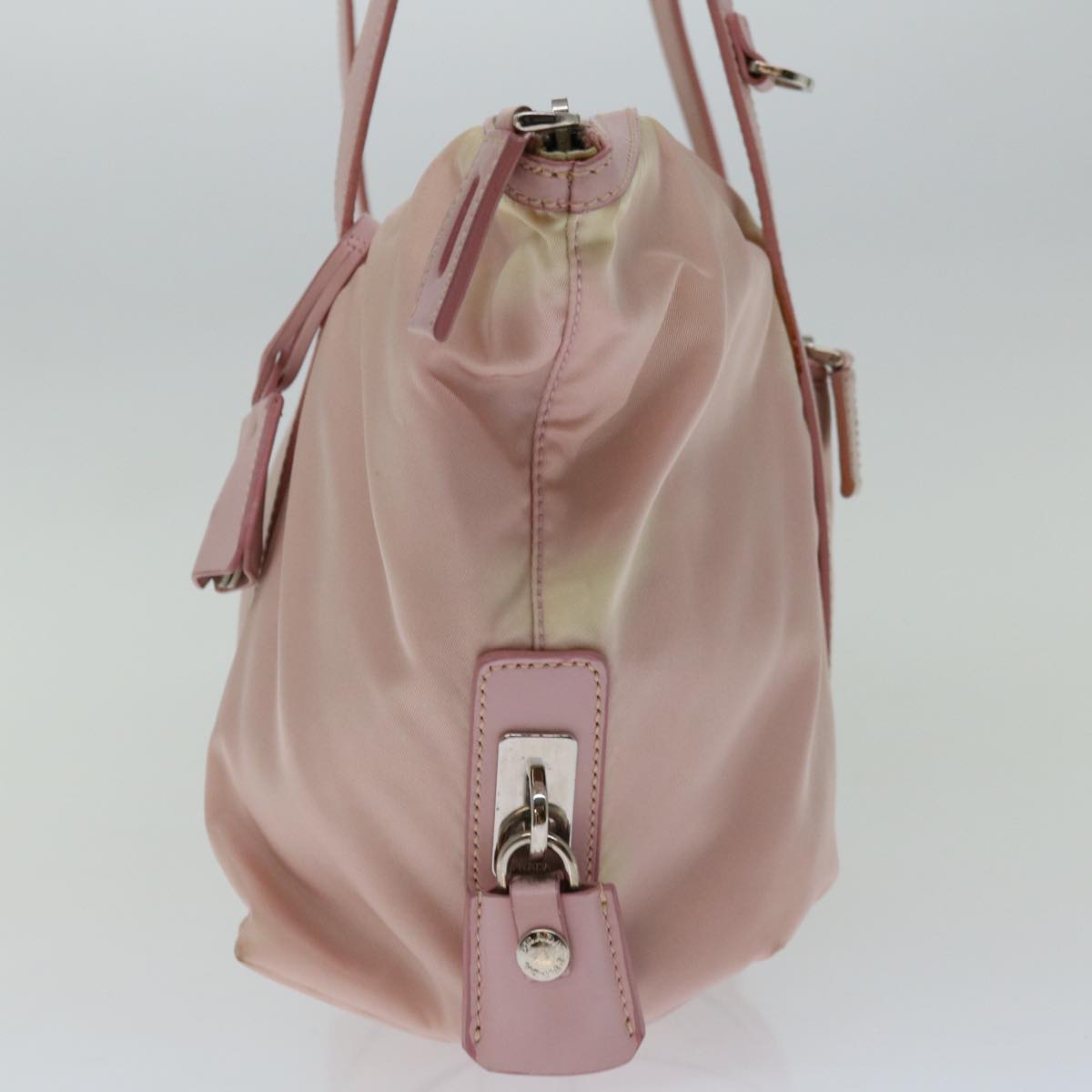 PRADA Hand Bag Nylon Pink Auth 67218