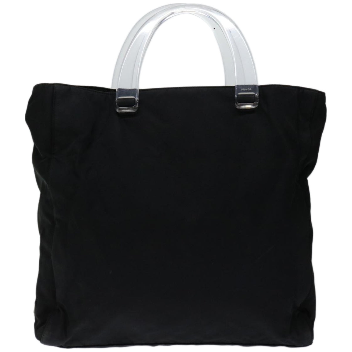 PRADA Hand Bag Nylon Black Auth 67220 - 0