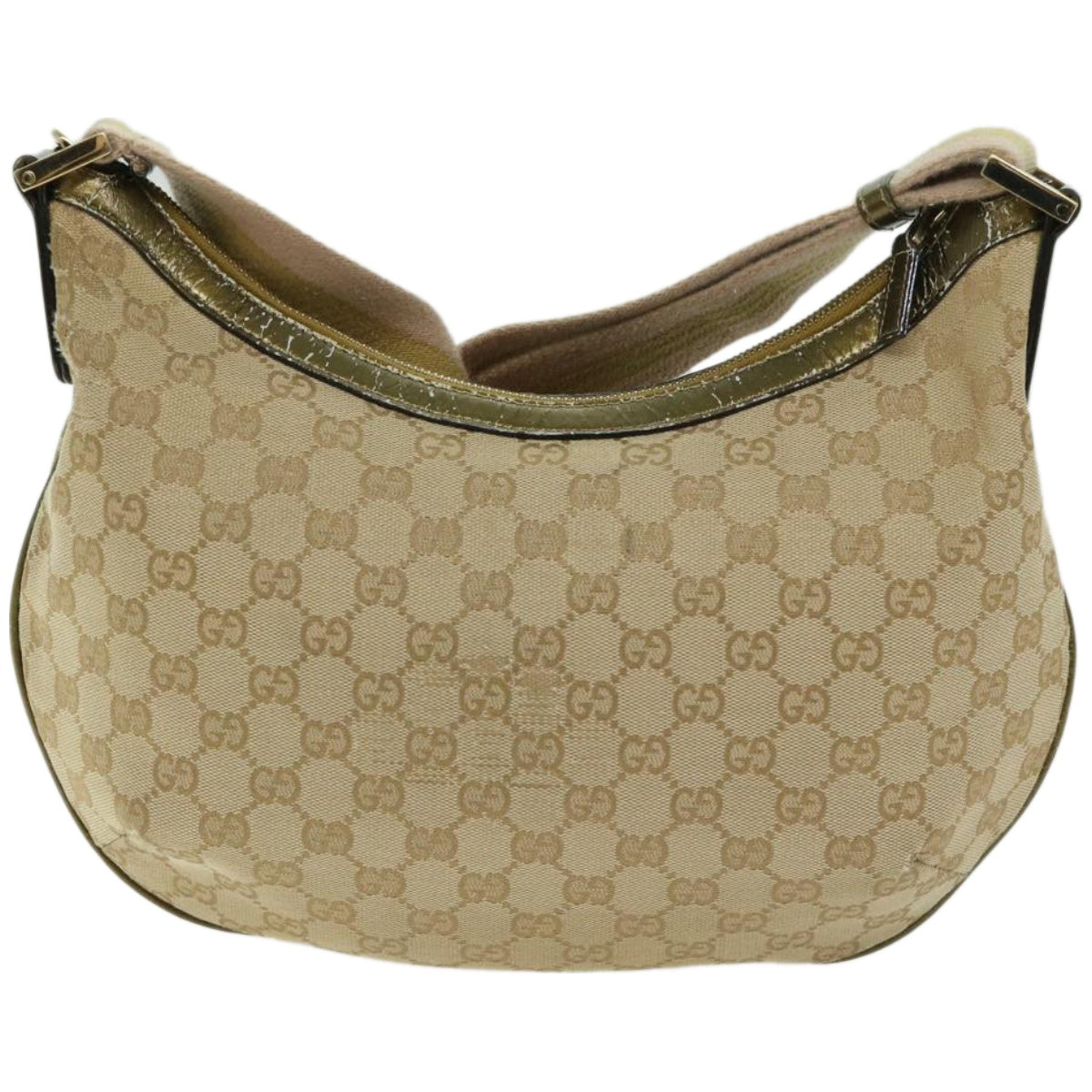 GUCCI GG Canvas Sherry Line Shoulder Bag Gold Beige pink 181092 Auth 67223 - 0