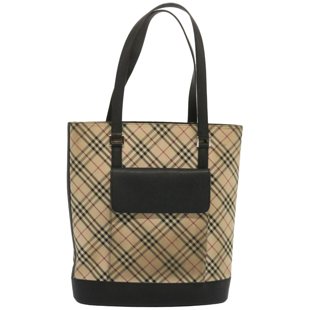 BURBERRY Nova Check Shoulder Bag Canvas Beige Auth 67237 - 0