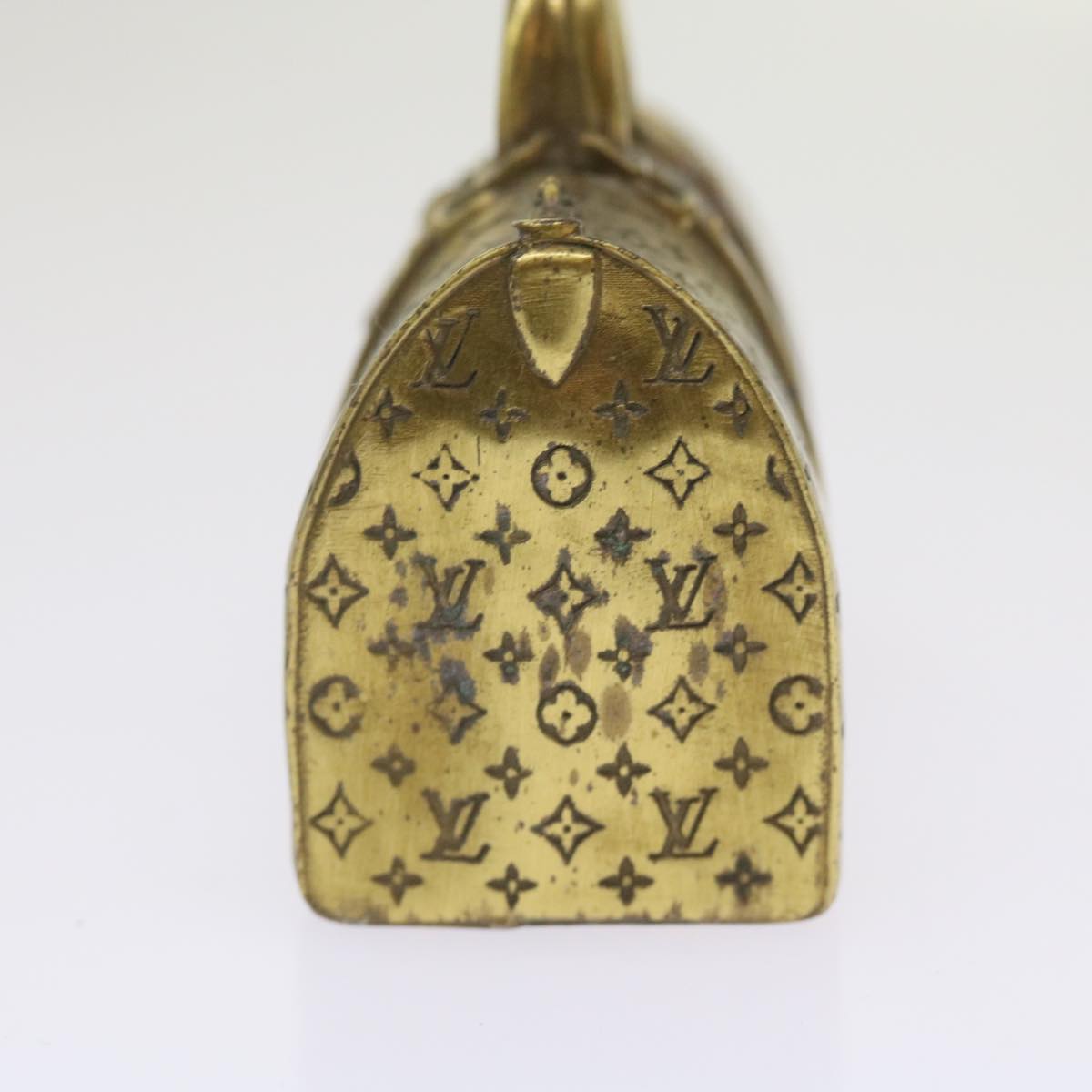 LOUIS VUITTON Paper weight Gold Tone LV Auth 67242