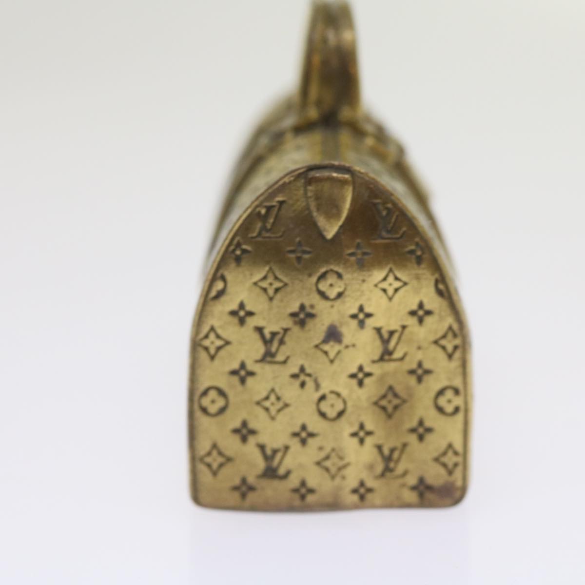 LOUIS VUITTON Paper weight Gold Tone LV Auth 67242