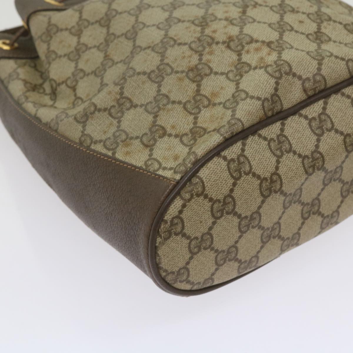 GUCCI GG Supreme Web Sherry Line Shoulder Bag PVC Beige 164 02 034 Auth 67288