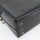GUCCI Hand Bag Patent leather 2way Black Silver Auth 67289-20