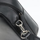 GUCCI Hand Bag Patent leather 2way Black Silver Auth 67289-10