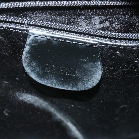 GUCCI Hand Bag Patent leather 2way Black Auth 67289