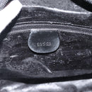 GUCCI Hand Bag Patent leather 2way Black Silver Auth 67289-11