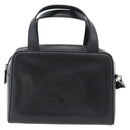 GUCCI Hand Bag Patent leather 2way Black Silver Auth 67289-13