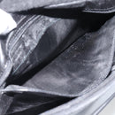 GUCCI Hand Bag Patent leather 2way Black Silver Auth 67289-22