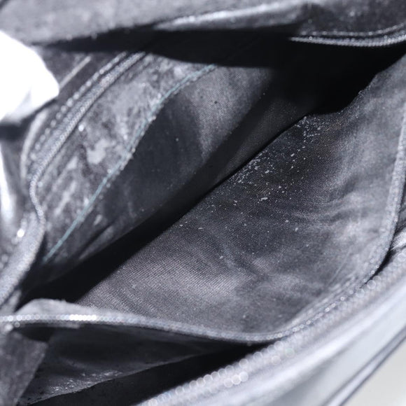 GUCCI Hand Bag Patent leather 2way Black Silver Auth 67289
