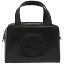 GUCCI Hand Bag Patent leather 2way Black Auth 67289-13